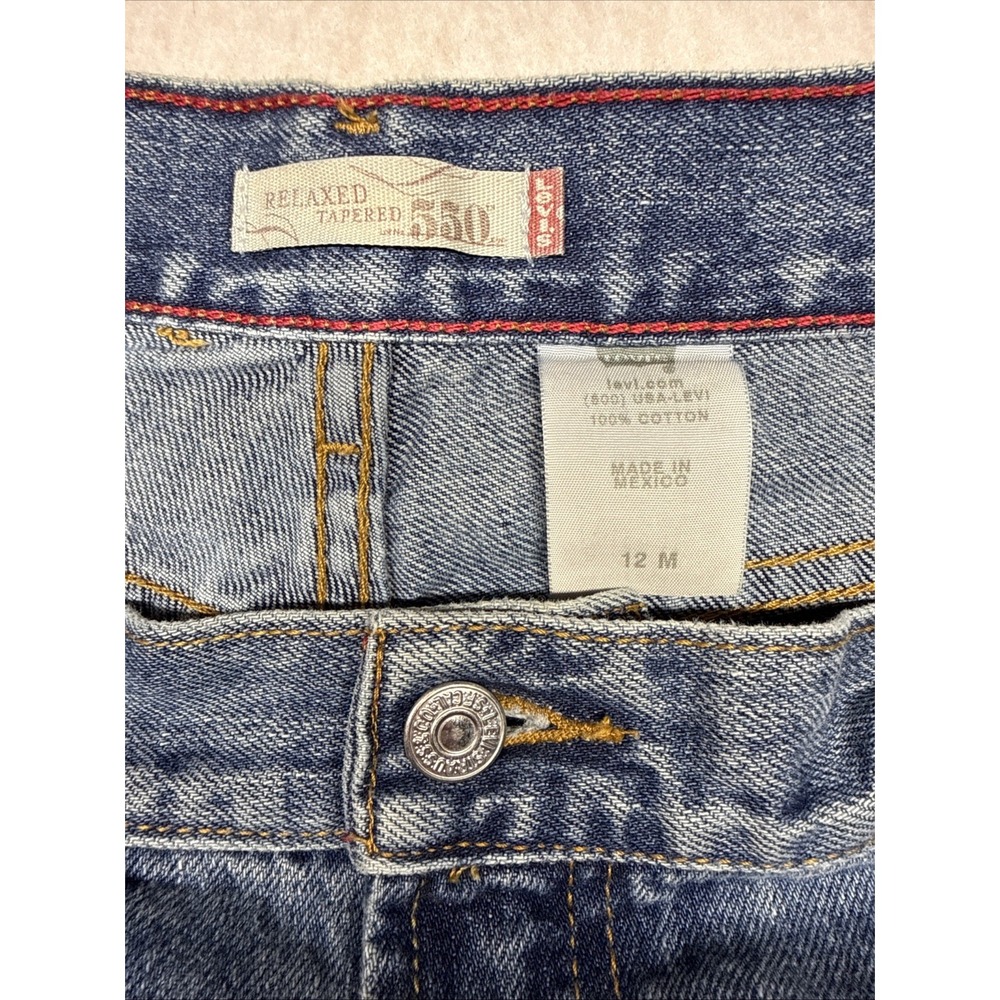 Vintage Levi's 550 Women's Relaxed Fit Tapered Leg Med Wash Size 12M - Picture 3 of 16